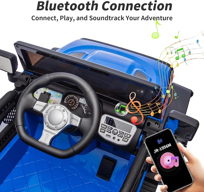 Hikiddo 24V Kids Ride on Car, Kids Electric Vehicles Car Ride on Toy Truck for Toddlers 3-5 w/Remote Control, 400W Motor - Blue