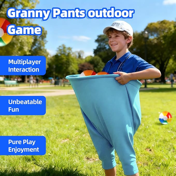 4 Pack Granny Pants Yard Game,Family Party Outdoor Granny Pants Game with 20pcs Bouncy Balls for The Family Gathering,The Family Reunion Ultimate Backyard Party Games