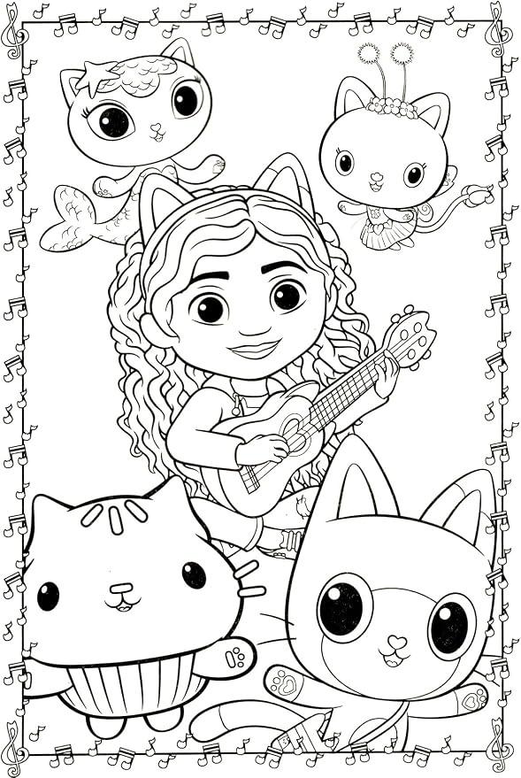 Gabby's Dollhouse Coloring Acitivty Book Set for Kids, Girls - Bundle with PlayPack, Kids Coloring Book and More