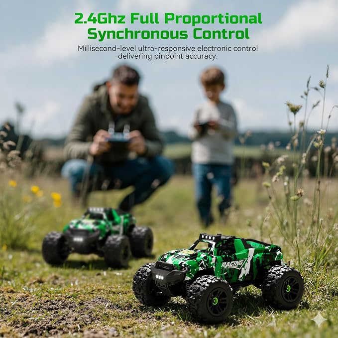 36KMH 1:18 Remote Control Car RC Cars Truck for Adults Boys Age 8-12 Kids, All Terrain 4X4 High Speed Fast Off-Road Electric Vehicle,Full Proportional Synchronous Control System 2.4GHz