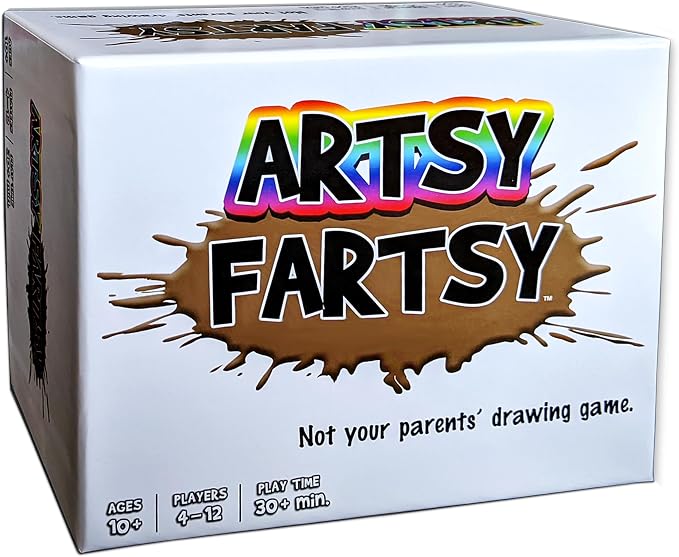 TwoPointOh Games Artsy Fartsy Drawing Game, Two-Time Winner USA Today Best Gift for Families, Team Game for Kids and Adults, Ages 10 Plus, 4-12 Players