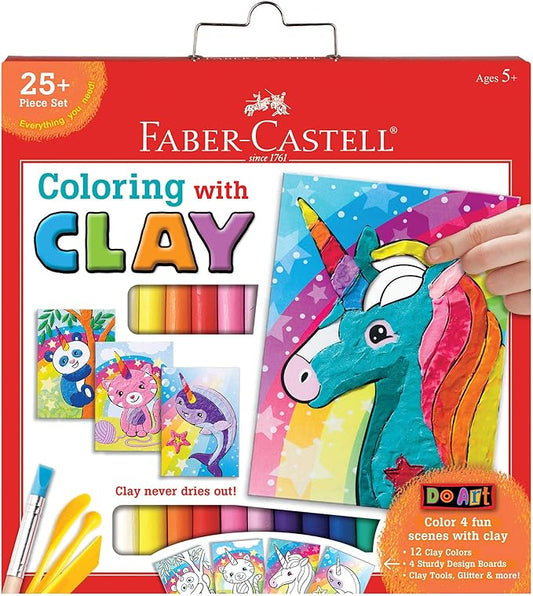 Faber Castell Do Art Coloring with Clay Unicorn & Friends - Clay Set for Kids - Arts and Crafts for Kids