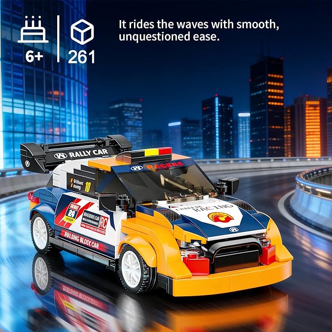 STEM Building Toys for 6 7 8 9 Years Old, 261PCS Remote Control RC Race Car Engineering Construction Kit, Educational Learning Blocks Set, Best Birthday Gift for Boys Girls Ages 6-8+