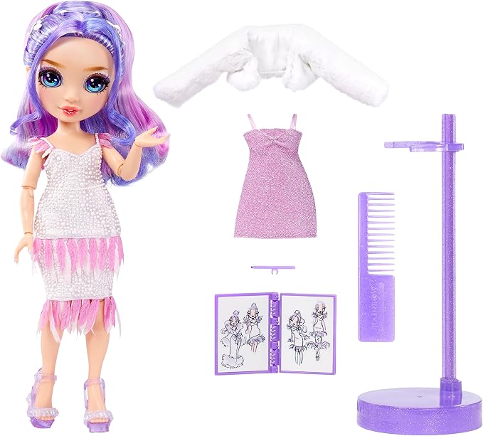 Rainbow High Fantastic Fashion Violet Willow - Purple 11” Fashion Doll and Playset with 2 Complete Doll Outfits, and Fashion Play Accessories, Great Gift for Kids 4-12 Years Old
