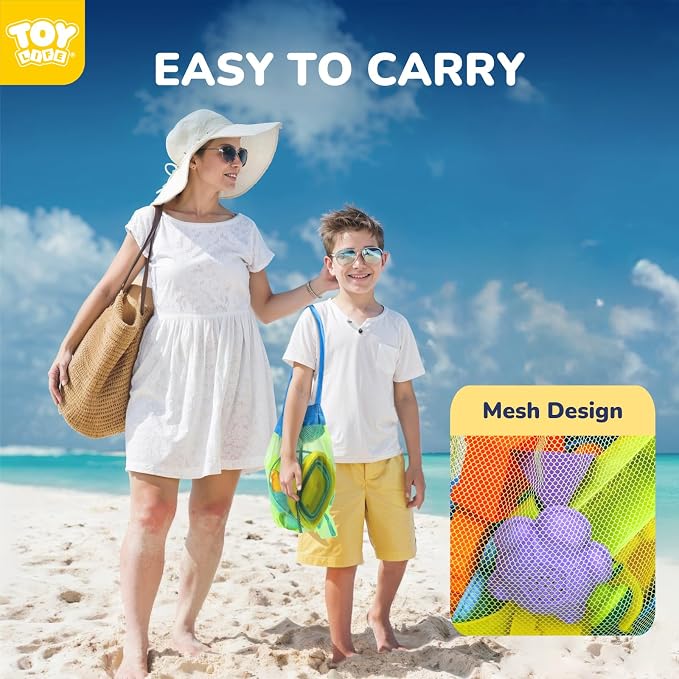 TOY Life Beach Toys for Kids Ages 4-8, Sand Toys for Toddlers 1-3, Beach Toys for Toddlers 1-3, Kids Beach Toys for Kids Ages 8-12, Sandbox Toys, Sand Castle Building Kit, Sand Toys for Kids Ages 4-8