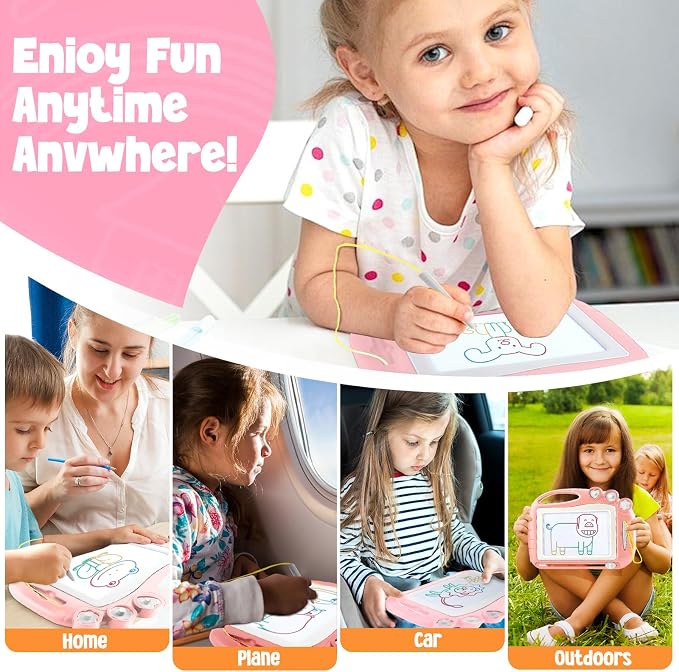 Magnetic Drawing Board, Toddler Toys for Age 1 2 3 Boys Girls, Toddler Drawing Board, Birthday Easter Christmas Halloween Kids Toy Gifts for Boys and Girls