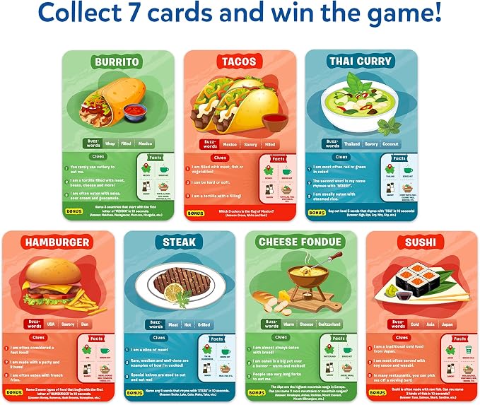 Skillmatics Guess in 10 Foods Around The World, Card Game for Boys, Girls, and Kids Who Love Educational Travel Toys, Board Games, Geography and History, Gifts for Ages 8, 9, 10 and Up