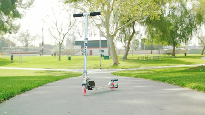 Razor Spark Ultra Kick Scooter for Kids Ages 8+ - Spark Bar, Ultra Bright LED Wheels, Rear-Fender Brake, Adjustable Handlebars, for Riders up to 143 lbs