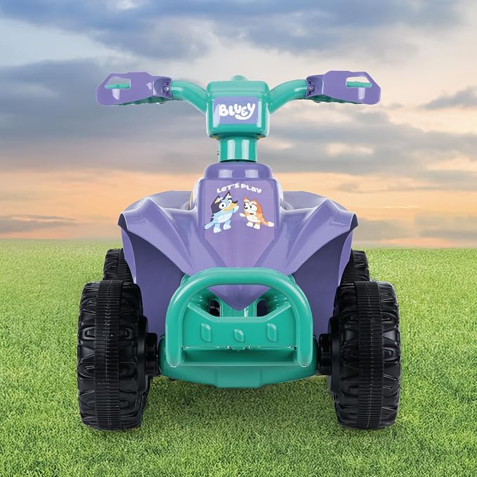 Bluey - 6V ATV Ride On Toy for Kids, LED Headlights, Battery Powered