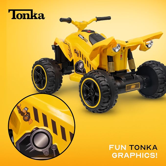 Tonka 12V ATV Ride On Toy, Fun and Exciting Ride for Kids, Stylish Design for Imaginative Play