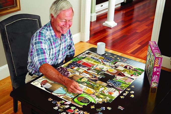 White Mountain 1000 Piece Jigsaw Puzzle Classic Advertising Collage Puzzles with Large Pieces for Adults and Family 24"x30" - Vintage Signs