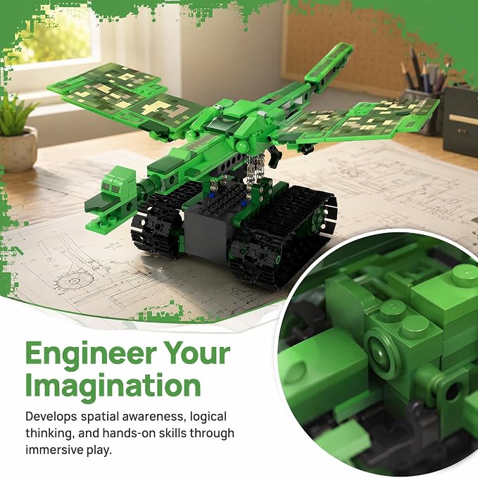 5 in 1 RC Robot Building Kit for Kids 8-12, Programmable STEM Coding Robot Toy with APP & Remote Control, DIY Robotics Kit Gift