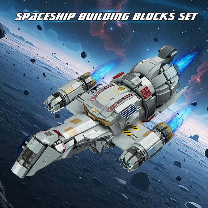 Firefly-Class Spaceship Building Set, Sci-Fi Space Wars Ship Model Toys, Compatible with Lego, Collectible Creative Building Blocks for Adults, Aged 18+ (1345 PCS)