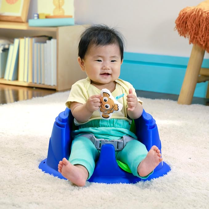 Bright Starts Disney Baby Finding Nemo SuperSeat, Fun Baby Seat for Sitting Up, Playtime, and Meals, Ages 4 Months to 4 Years, Blue