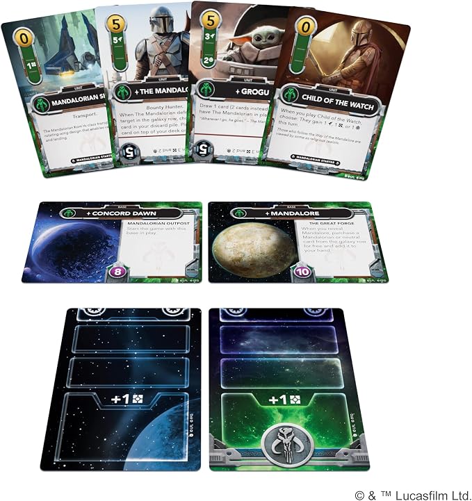 Asmodee Star Wars: The Deckbuilding Game: Mandalorian Faction Pack - Play as The Mandalorian, Bounty Hunters & Troopers, Strategy Game for Kids & Adults, Ages 12+, 2 Players, 30 Minute Playtime