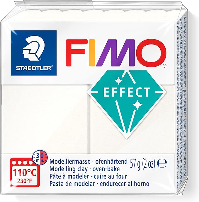 STAEDTLER 8010-08 FIMO Effect Oven-Hardening Polymer Modelling Clay - Metallic Mother-of-Pearl (57g)