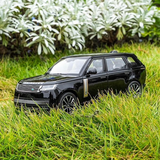 TGRCM-CZ 1:24 Range Rover Die-cast Model Vehicle with Sound & Light, Pull Back Function & Openable Doors - Realistic Details for Collectors & Gifts Black