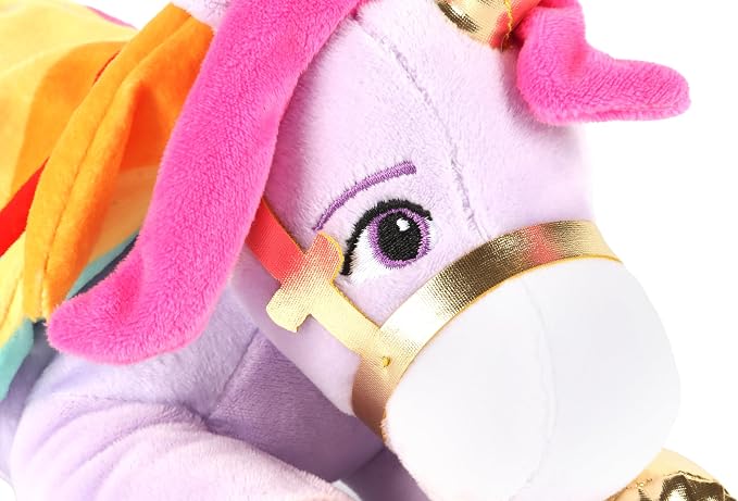 Jay Franco Kids Unicorn Academy Plush Pillow Buddy - Large Ultra-Soft Stuffed Plushie & Cozy Pillow, Official Licensed Product, 13 Inches, Multi - Unicorn Academy Wildstar