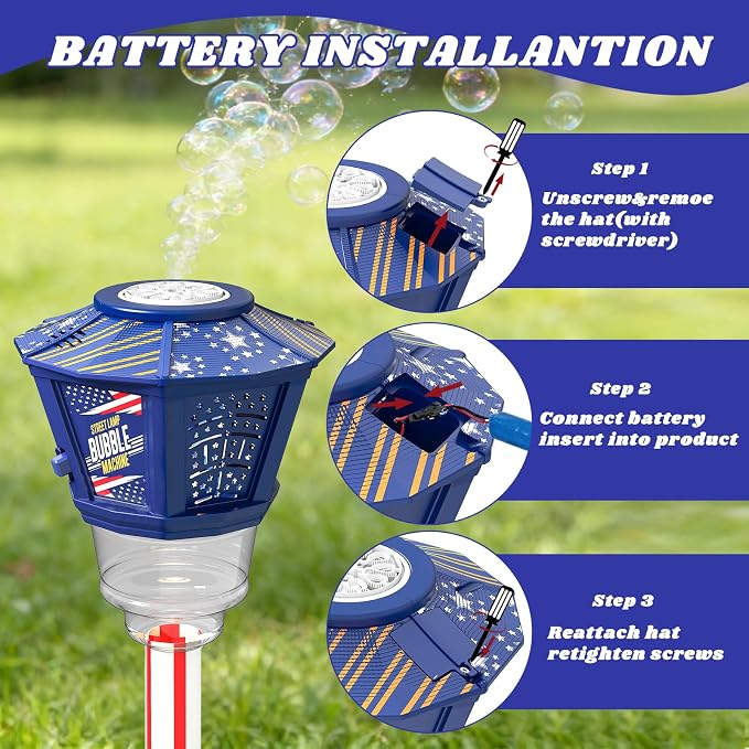 Bubble Machine for Kids Bubble Blower Maker with Lights and Music Automatic Bubble Stand Machine for Parties Birthday Wedding Toddlers Kid Summer Outdoor Toys (Blue)
