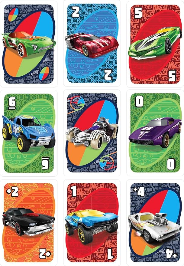 Hot Wheels UNO Matching Card Game Featuring 112 Cards with Hot Wheels Graphics, Game Night, Kids Gift Ages 7 Years & Older