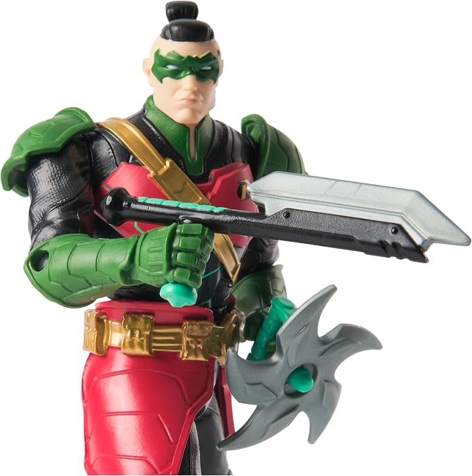 DC Comics, Batman™ Battle Clash 6” Ninja Strike Robin Action Figure with 2 Ninja Accessories, Super Hero Kids Toys for Boys and Girls Ages 3 & Up