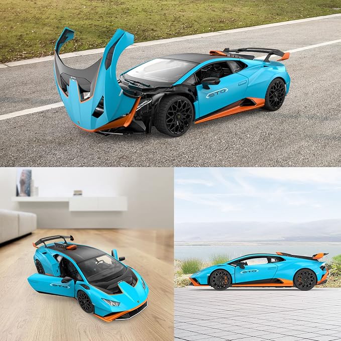 RASTAR Lamborghini RC Car 1/14 Lamborghini Huracán STO Model Car 2.4Ghz Blue Remote Control Toy Car for Boys