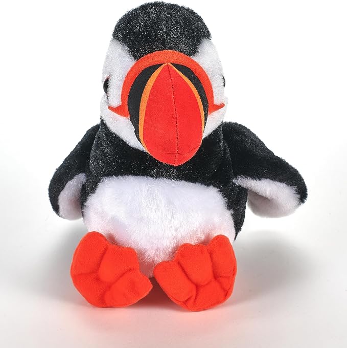 The Petting Zoo Puffin Stuffed Animal Plushie, Gifts for Kids, Wild Onez Babiez Sealife Animals, Puffin Plush Toy 6 Inches