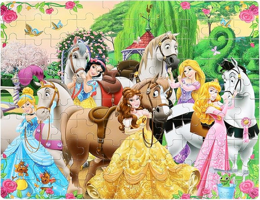 Puzzles for Kids Ages 4-6,100 Piece Puzzles for Kids Ages 6-8,Educational Learning Jigsaw Puzzles for Boys and Girls in Metal Box