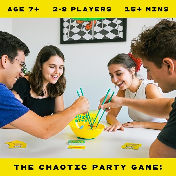 Lucky Egg Quik Stix Skill Game, Fun Family Games for Kids and Adults, 7+ Year Olds, 2-8 Players, Party Board Games for Adults & Kids, Perfect for Indoor & Outdoor Game Night, for Children & Families