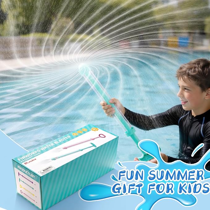 16 Pack Firework Spray Water Toys, Creativity Squirt Water Blaster Guns for Kids Adults, Firework Spray Water Soaker Toy Toys for Pool Party Outdoor Summer Water Games