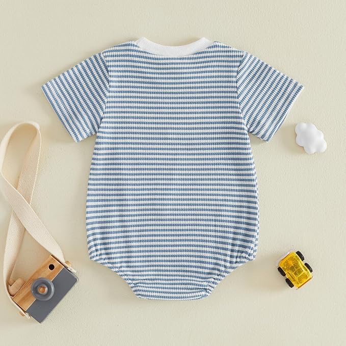 Kavousa Baby Boy Clothes Summer Baby Boy Bubble Romper Short Sleeve Jumpsuit One Piece Outfit Newborn Infant Clothing