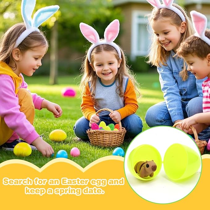 Easter Egg with 38 pcs 3D Printed Animal Figurines Set,Articulated, Flexible, and Exquisitely Cute, Easter Basket Stuff Fillers with Easter Egg, for Kids.