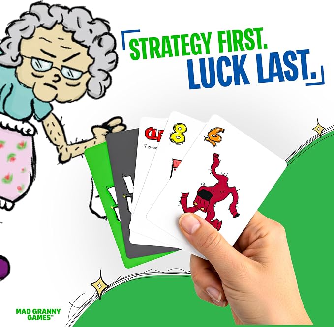 Hilarious Family Card Game for Kids, Teens & Adults | Fast-Paced Party Game for 2–5 Players, Ages 8+ | Quick 10–15 Minute Game Night by Mad Granny Games