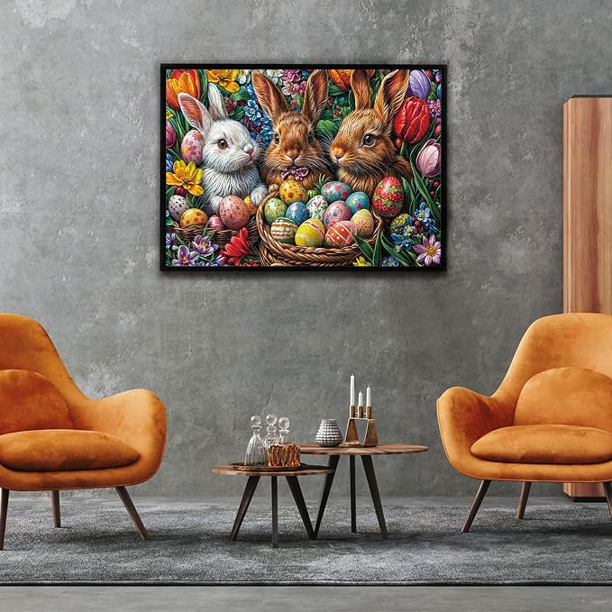 Easter Eggs Puzzles for Adults 1000 Pieces, Jigsaw Puzzles for Adults 1000 Piece, Challenging Game Toys, Impossible Puzzle, Family Decoration Puzzle