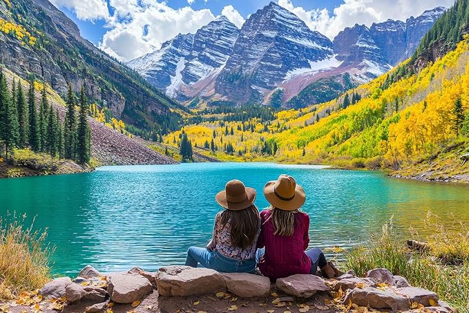 Autumn Mountain Lake Puzzles for Adults 1000 Pieces,Challenging Jigsaw Puzzles for Adults,Difficult Impossible Puzzle for Family Game Night,Puzzle with Letters on Back,Recycled Paper Jigsaw Puzzle