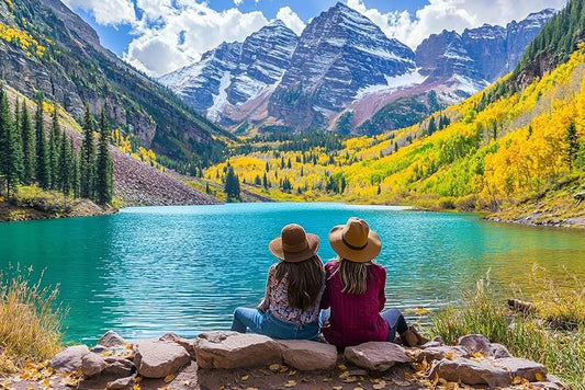 Autumn Mountain Lake Puzzles for Adults 1000 Pieces,Challenging Jigsaw Puzzles for Adults,Difficult Impossible Puzzle for Family Game Night,Puzzle with Letters on Back,Recycled Paper Jigsaw Puzzle