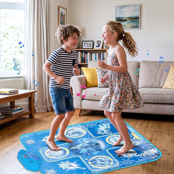 Kusntin Dance Mat for Kids, Adjustable Volume, Built-in Music, 5 Game Modes, Dancing Game Pad for 3 4 5 6 7 8+ Year Old Girls Boys, Dance Toys Gifts, Perfect Xmas Birthday Gifts…