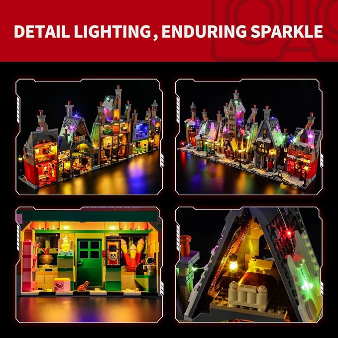 BRIKSMAX 2.0 Light Kit Compatible with Lego Harry Potter Hogsmeade Village Collectors' Edition 76457 Building Sets- LED Lighting Kits (Accessories Only), Cable-Hiding Tech for Display, Gifts