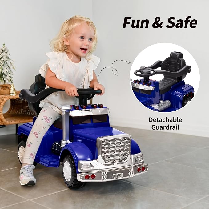 Outfunny 3-in-1 Ride on Push Car for Toddler 1-3 Years with Handle & Music