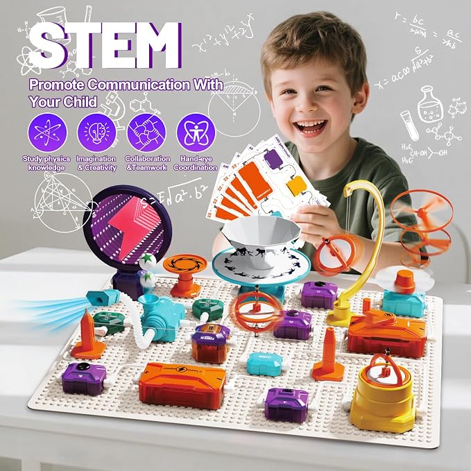 Gohero Circuits Science Kit，76 STEM Projects,Science Experiments for Kids with Fan, RGB Lights,Learning & Education toysKids Circuit Board for Kids(586 Projects+)