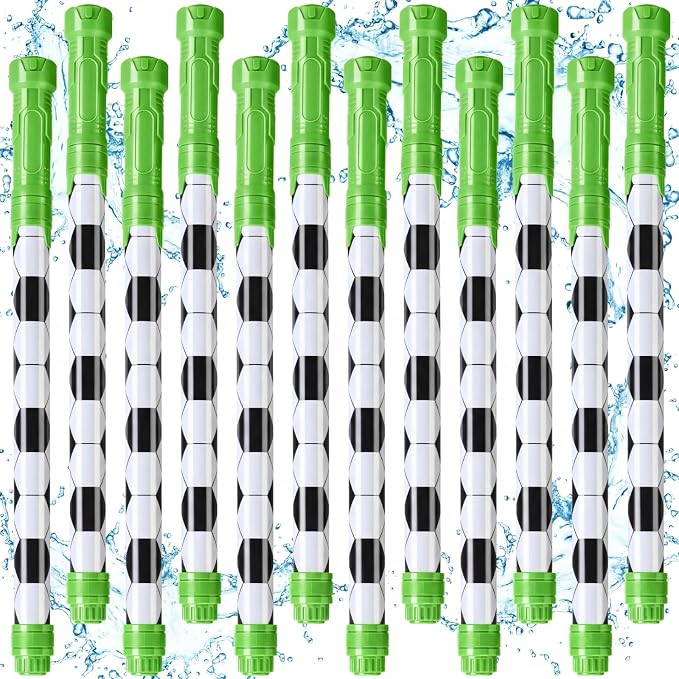 Halloscume 12 Pcs Soccer Party Favors, 15'' Water Guns Bulk for Kids Water Squirt Blasters Guns, Summer Activity Swimming Pool Backyard Beach Outdoor Toys for Kids Adults, 39 ft Range Shooter