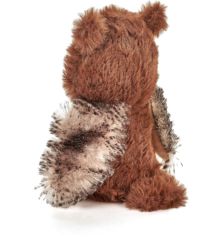 The Petting Zoo Owl Stuffed Animal Plushie, Gifts for Kids, Wild Onez Babiez Wildlife Animals, Brown Owl Plush Toy 6 Inches