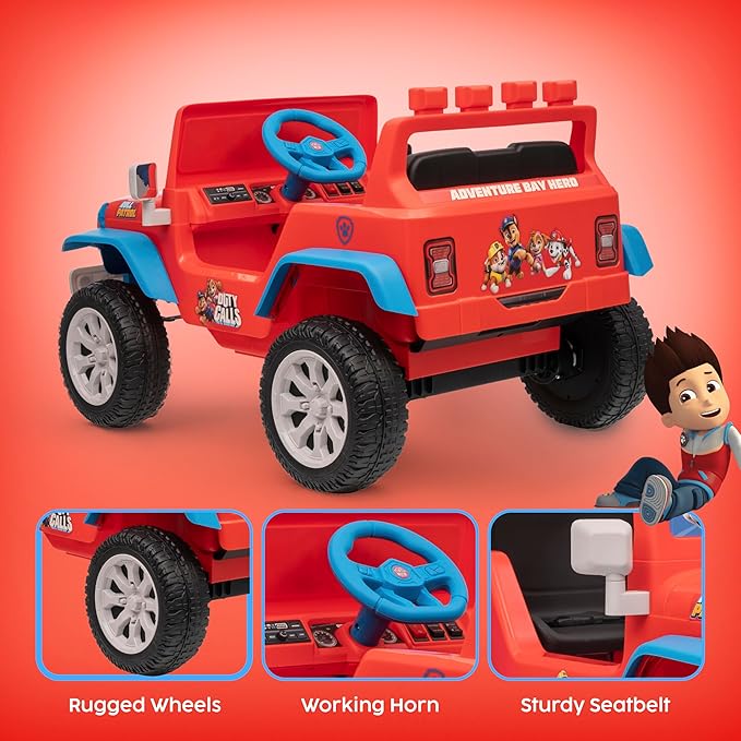 Paw Patrol - Ride On Toy for Kids, LED Headlights, Music and Horn