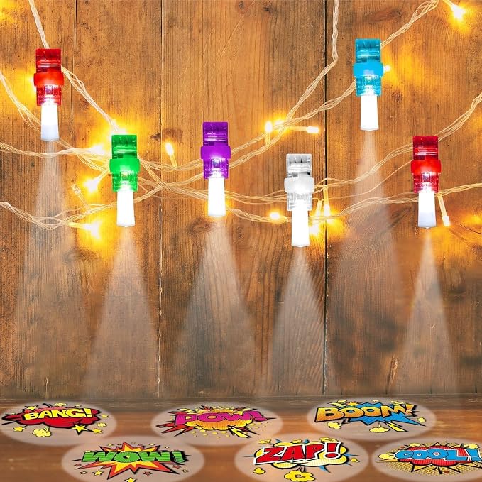 CHUNNIN 36 PCS Super Theme Hero Party Favors Hero LED Light Up Finger Lights, Glow in the Dark Hero Party Finger Light Bulk for Father Day Goodie Treat Bags Stuffers Super Birthday Party Supplies