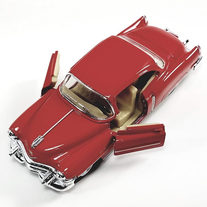 KiNSMART 1953 Cadillac Series 62 1:43 O Scale 5 Inch Die Cast Metal Model Classic Ventage Toy Car (Cherry Red)