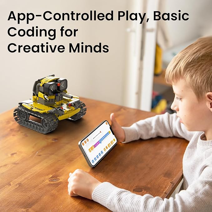 Sillbird Robot Building Kit with Remote Control for Boys Ages 8-14, STEM Coding Robotics Technic Toy Birthday Creative Gifts for Kids, Buildable 5in1 Models with 473 Pieces