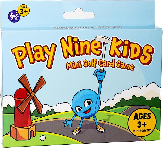 Play Nine Kids: Mini Golf Card Game – Learn and Match Numbers, Fun Math & Strategy Skills for Kids - Family Board Game – Easy to Learn, Educational Number Matching – 2-4 Players, Ages 3+