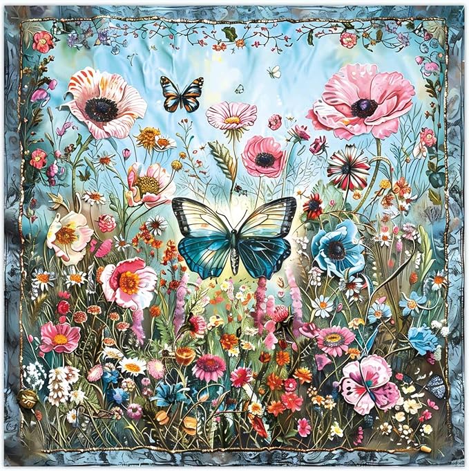 Butterfly in Bloom 1000 Piece Puzzles for Adults,Challenging Jigsaw Puzzles for Adults 1000 Pieces,Hard Difficult Impossible Puzzle for Family Game Night,Puzzle with Letters on Back Games