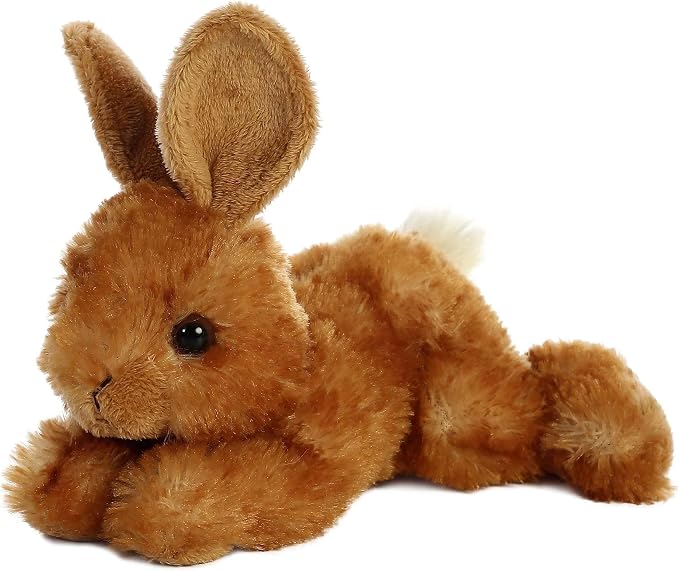 Aurora® Adorable Mini Flopsie™ Bitty Bunny™ Stuffed Animal - Playful Ease - Timeless Companions - Brown 8 Inches (Pack of 2)