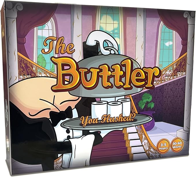 The Butler - You Flushed - Funny Family Board Game for 3-5 Players by The Dusty Top Hat